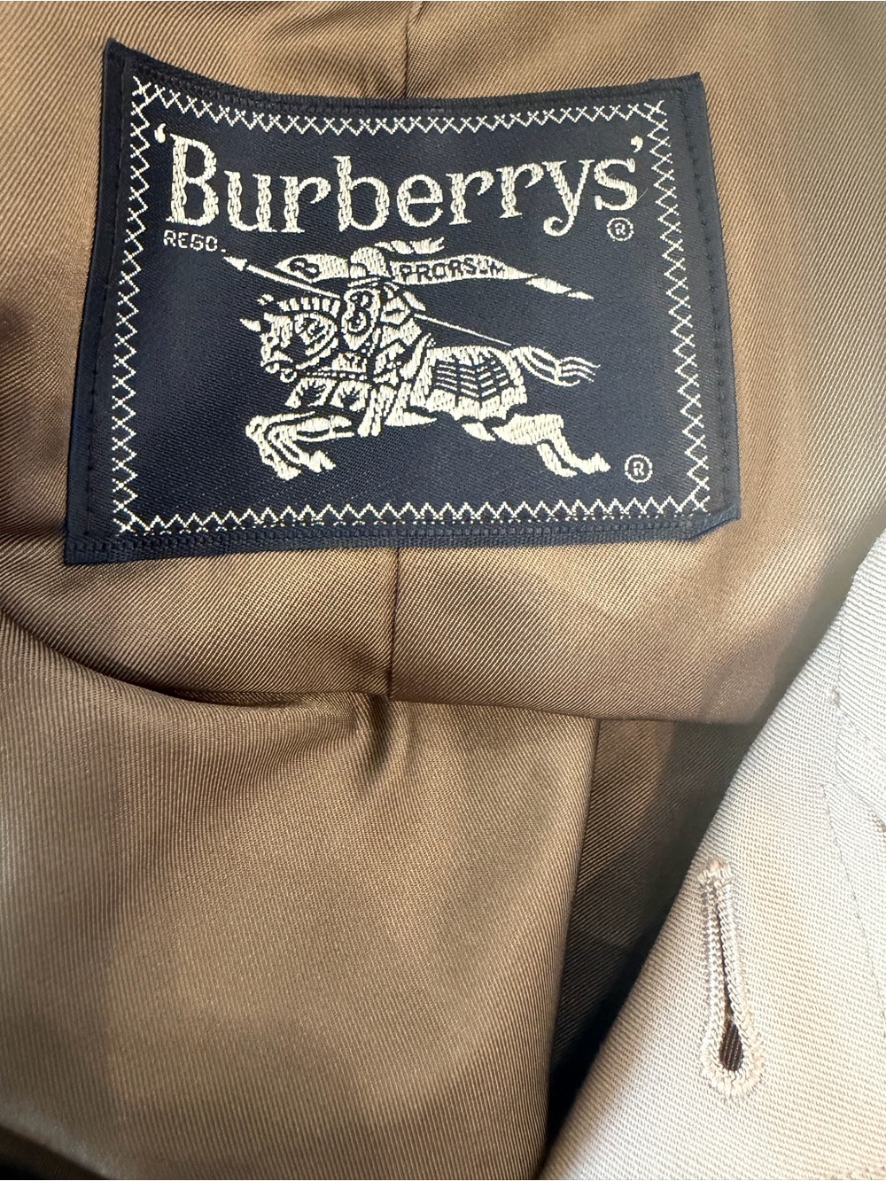 Burberry Brown and Black Labeled Trench Coat - Picture 2 of 7